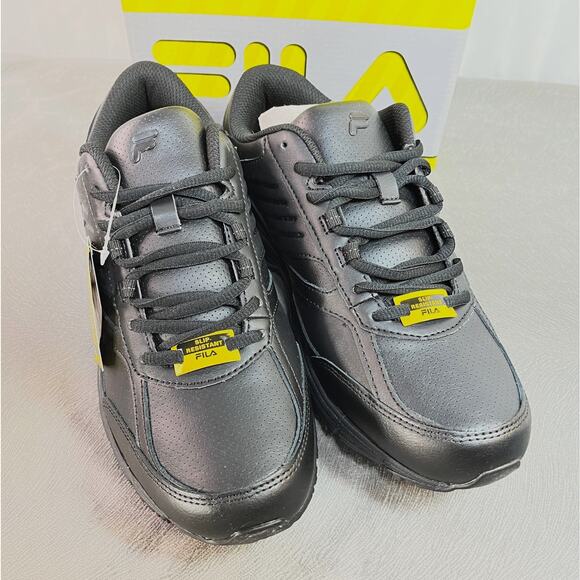Women's Work Shoes FILA Memory Ultra Slip Resistant US 10 Wide Black New in Box - Picture 5 of 7